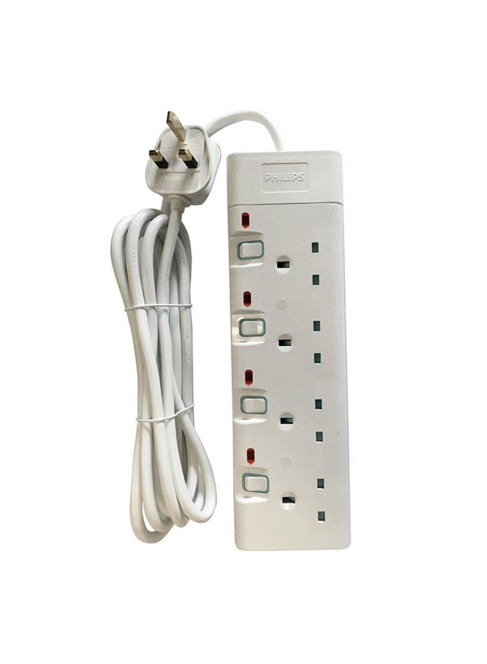 Philips 4-Sockets Power Extension 3M (SPN1942WB/56) - White