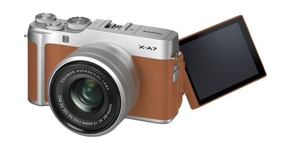Fujifilm X-A7 Mirrorless Digital Camera with 15-45mm Lens - Caramel