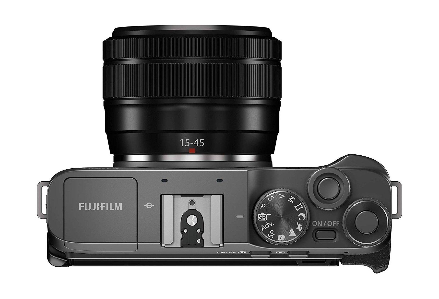 كاميرا فوجي فيلم X-A7 الرقمية بدون مرآة مع عدسة مقاس 15-45 ملم - فضي داكن