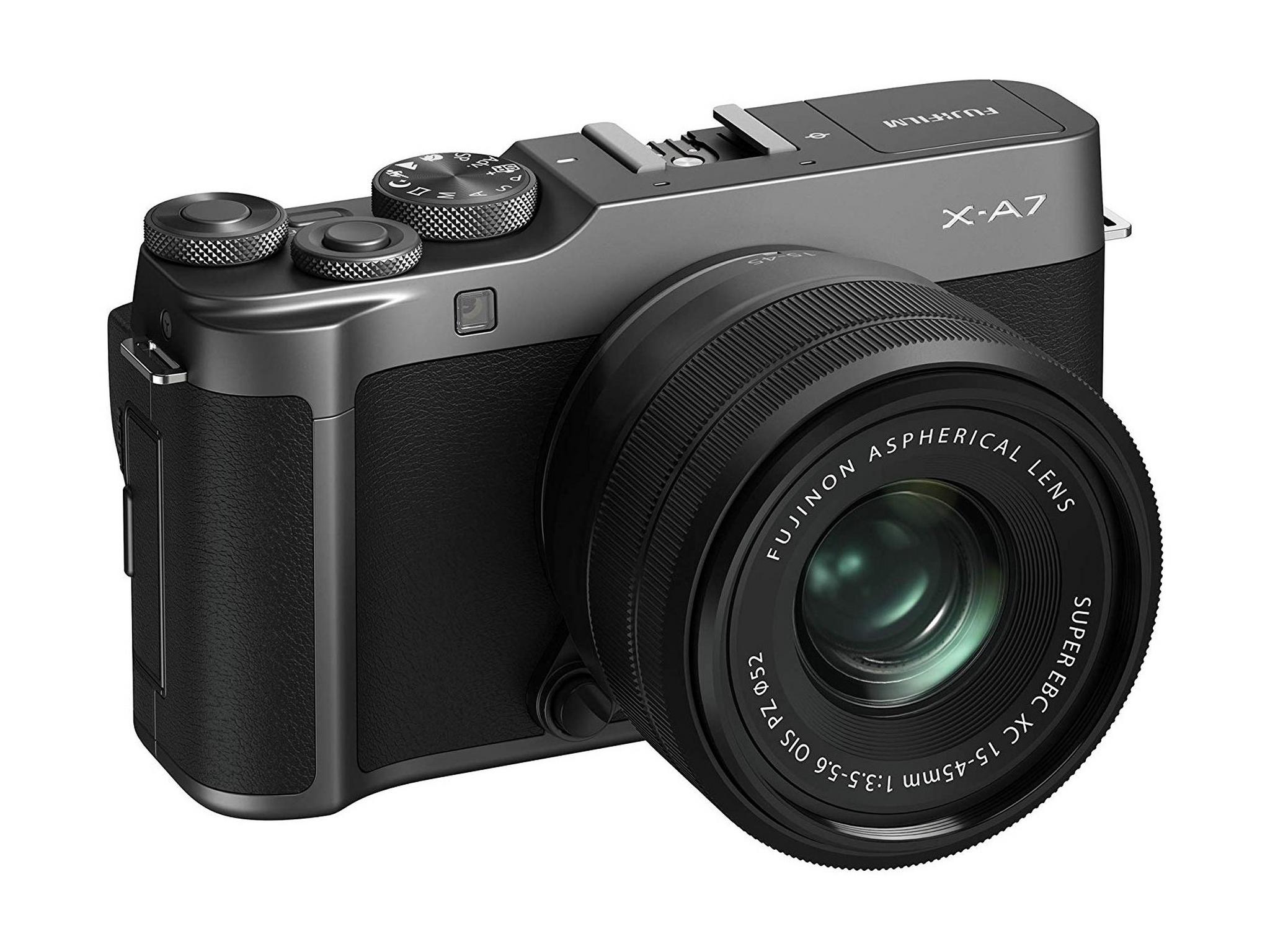 Fujifilm X-A7 Mirrorless Digital Camera with 15-45mm Lens - Dark Silver