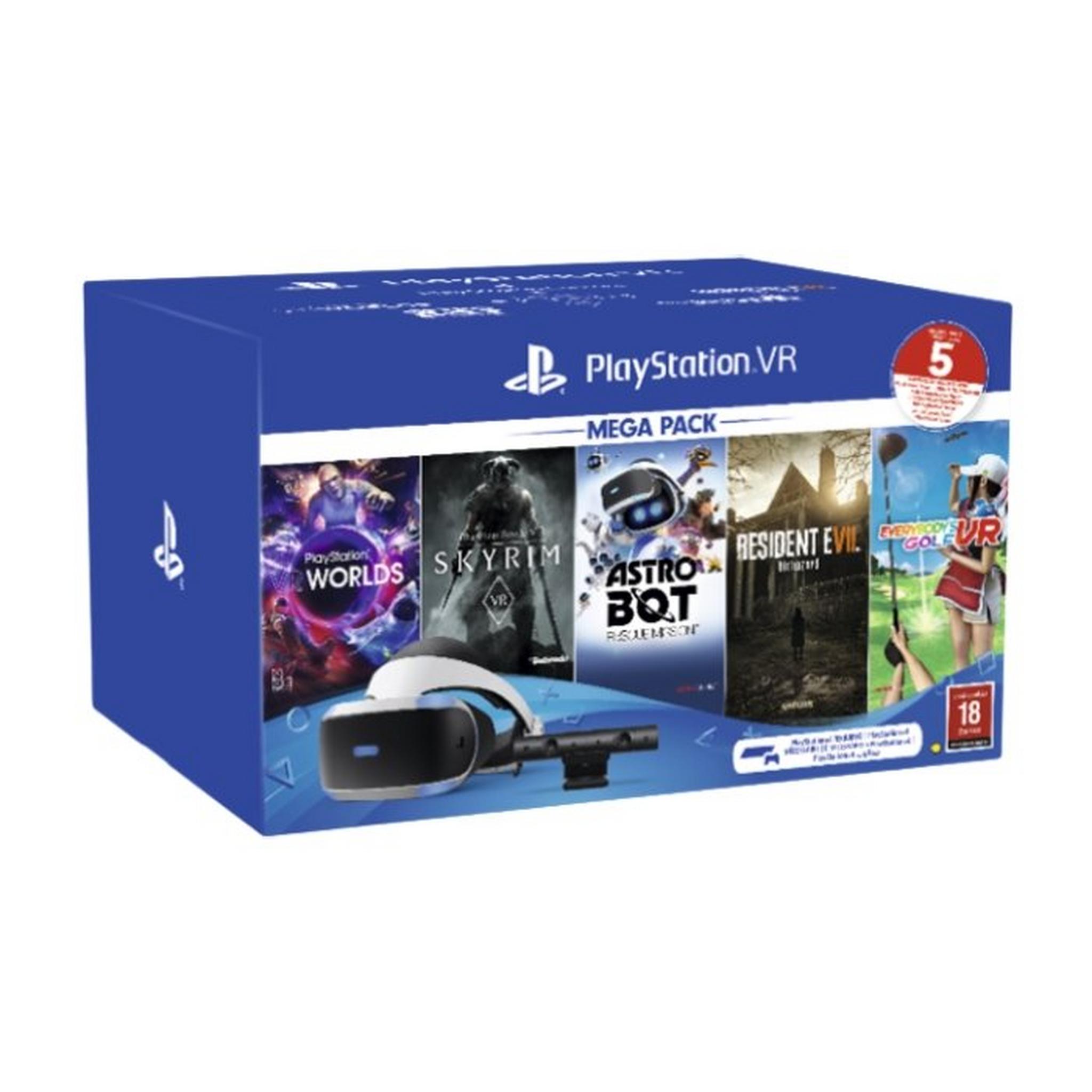 Playstation VR Mega Pack 2: PS VR + PS Camera + 5 Game Voucher Codes