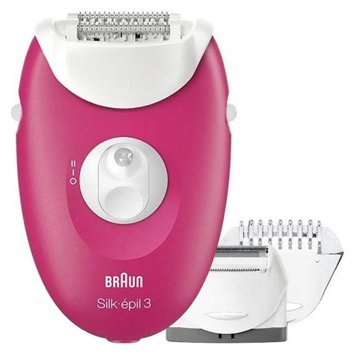 Braun silk epil epilator for legs and body (SE 3-273)- Pink