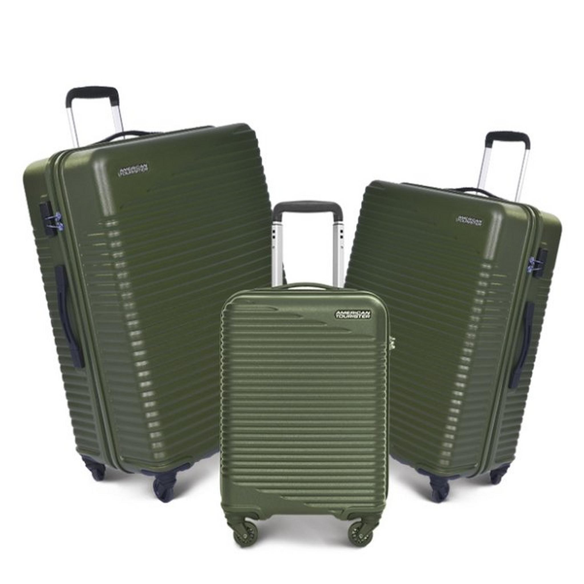 حقائب سكاي بارك الصلبة من أميريكان توريستر - ٣ قطع - أخضر