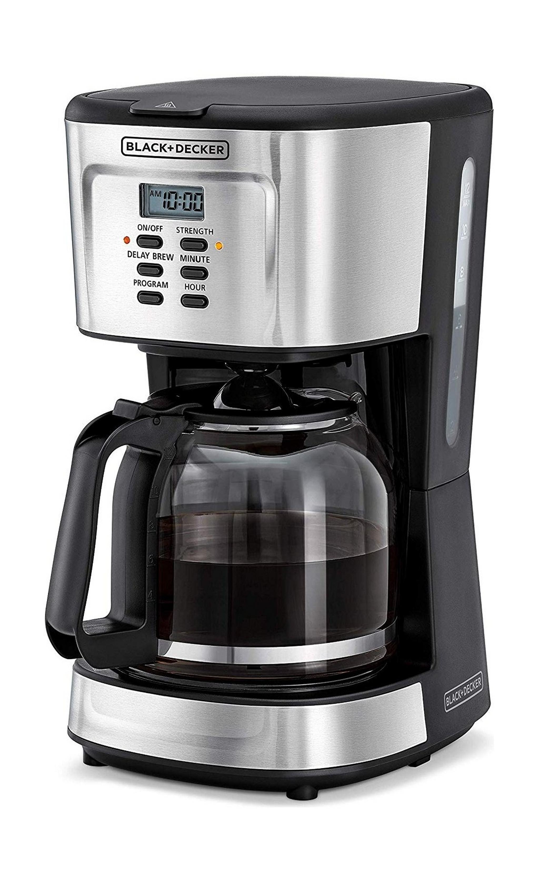 Black + Decker Drip Coffee Maker - 900W (DCM85-B5) Silver/Black