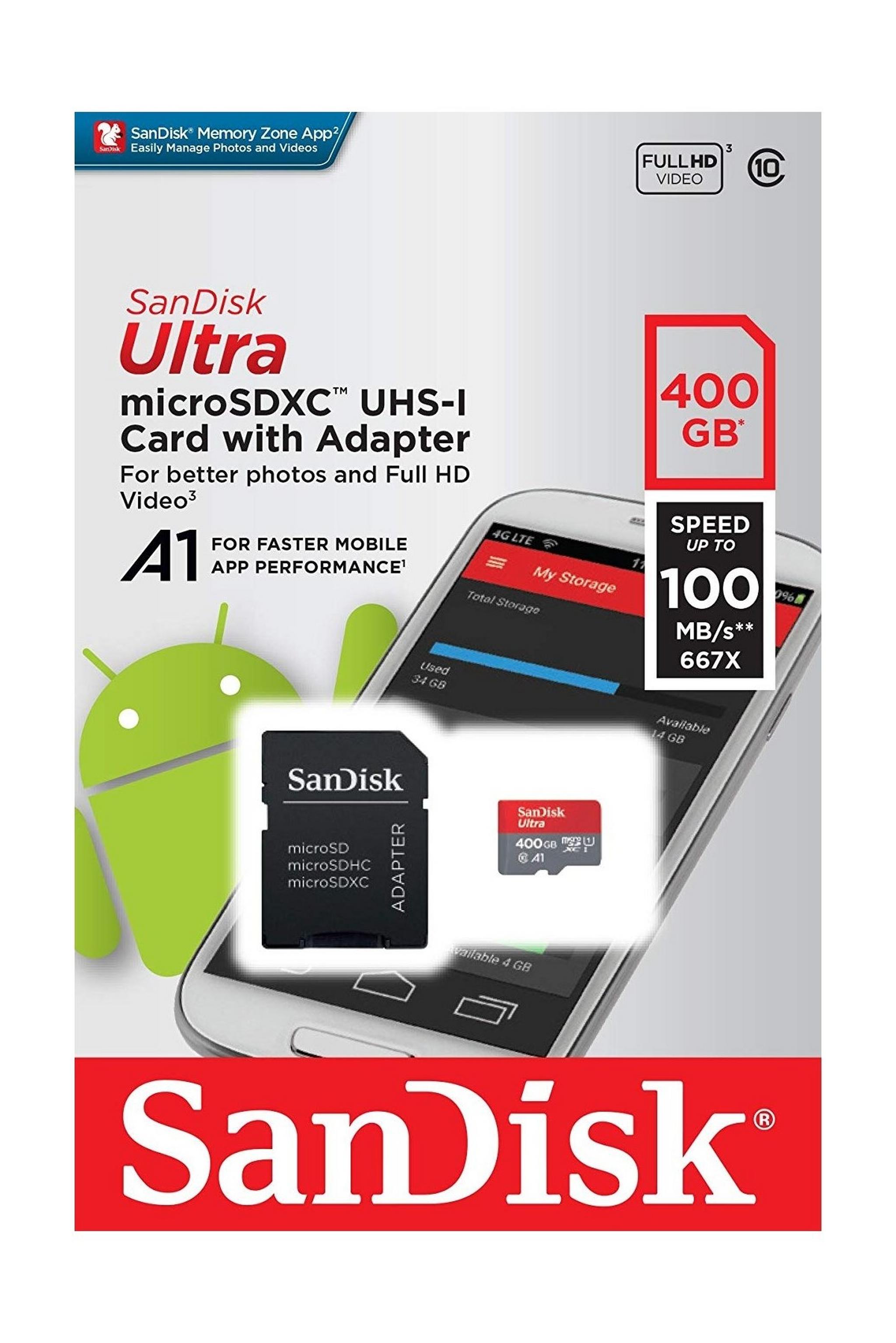 SanDisk Ultra MicroSDXC 400GB UHS-1 100MB/S Memory Card