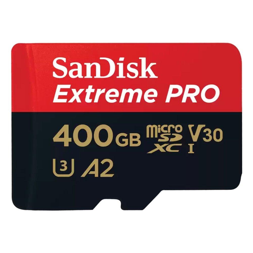SanDisk Extreme Pro 400GB MicroSDXC UHS-I Memory Card + MicroSD Adapter