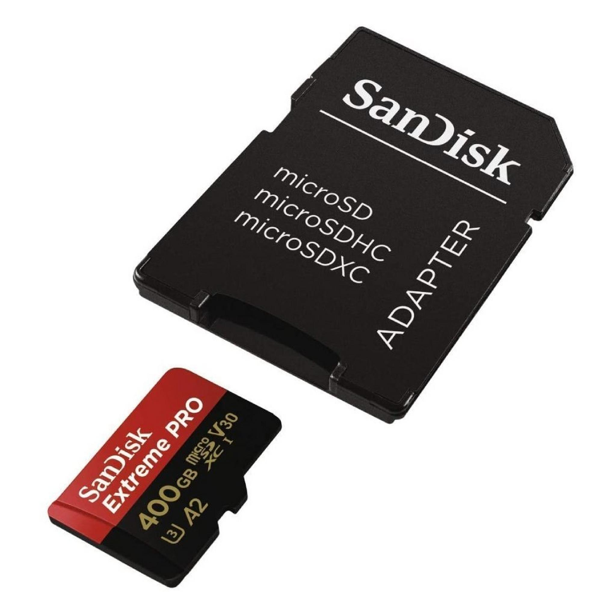 SanDisk Extreme Pro 400GB MicroSDXC UHS-I Memory Card + MicroSD Adapter