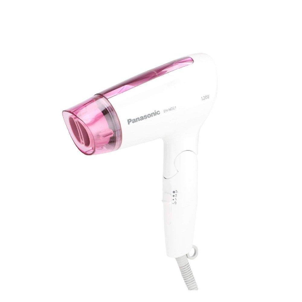 مجفف شعر من باناسونيك، بقدرة 1200 واط، 3 إعدادات للحرارة، EH-ND21-P695 - أبيض ووردي