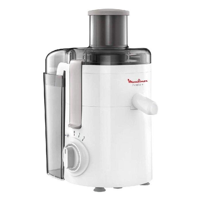 Moulinex Frutelia+ Juicer, 350W Power, 950ml Pulp Container, 2 Speed Settings + Pulse Function, 60mm Feed Tube, JU370127 – White
