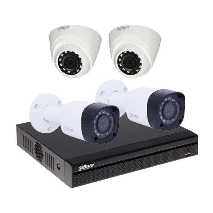 طقم كاميرات المراقبة داهو HVCR (عدد 2 كاميرا خارجية + 2 كاميرا داخلية)