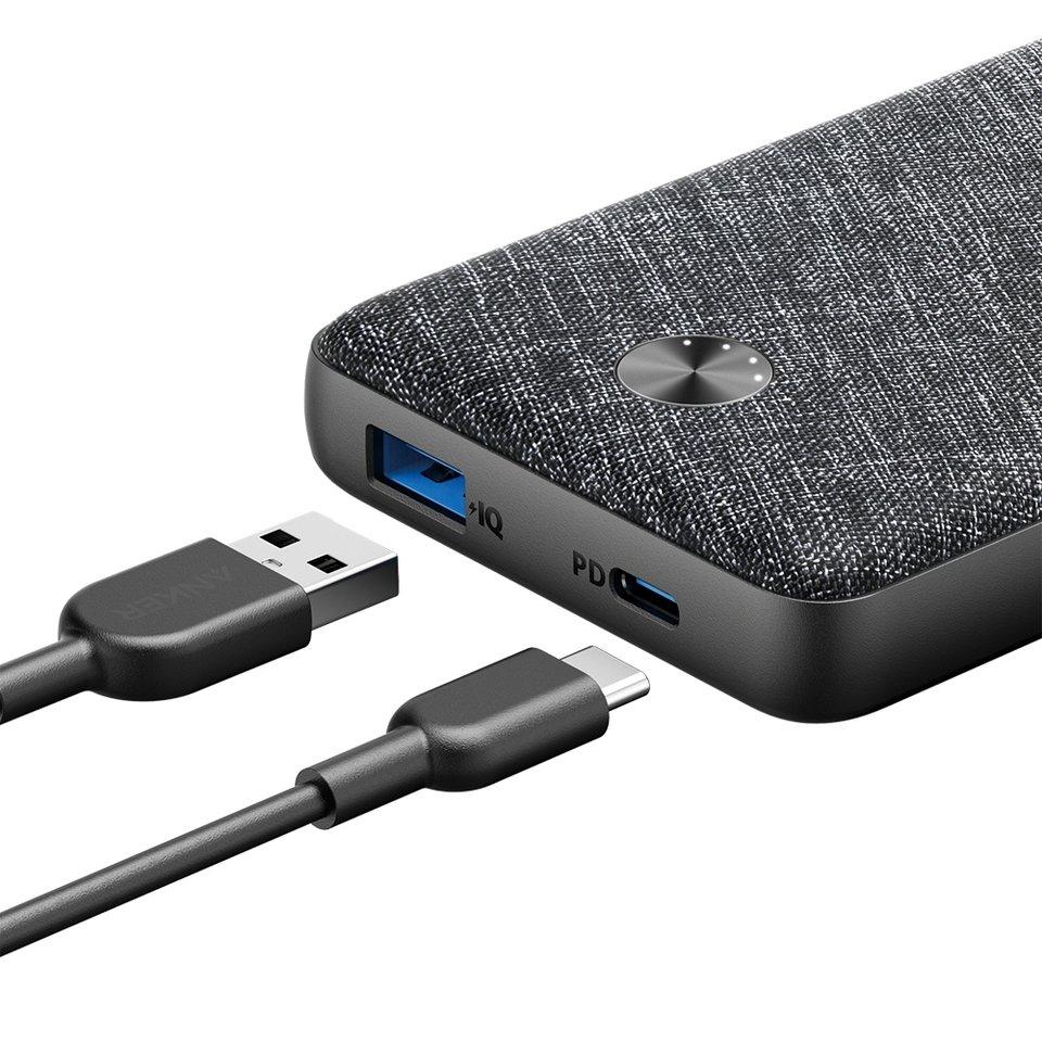 سعر Anker PowerCore Metro 20,000 mAh Power Bank Fabric Black في