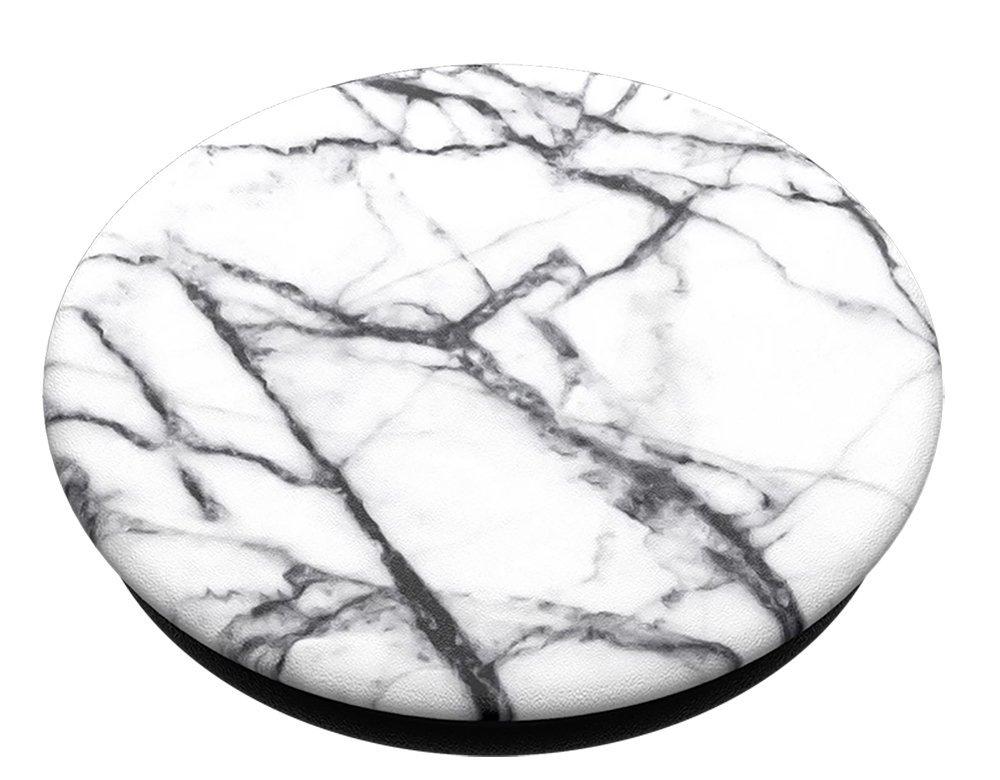 مقبض وحامل لاصق للهواتف الذكية والأجهزة اللوحية من بوب سوكيت(800997)  – أبستراكت ماربيل أبيض