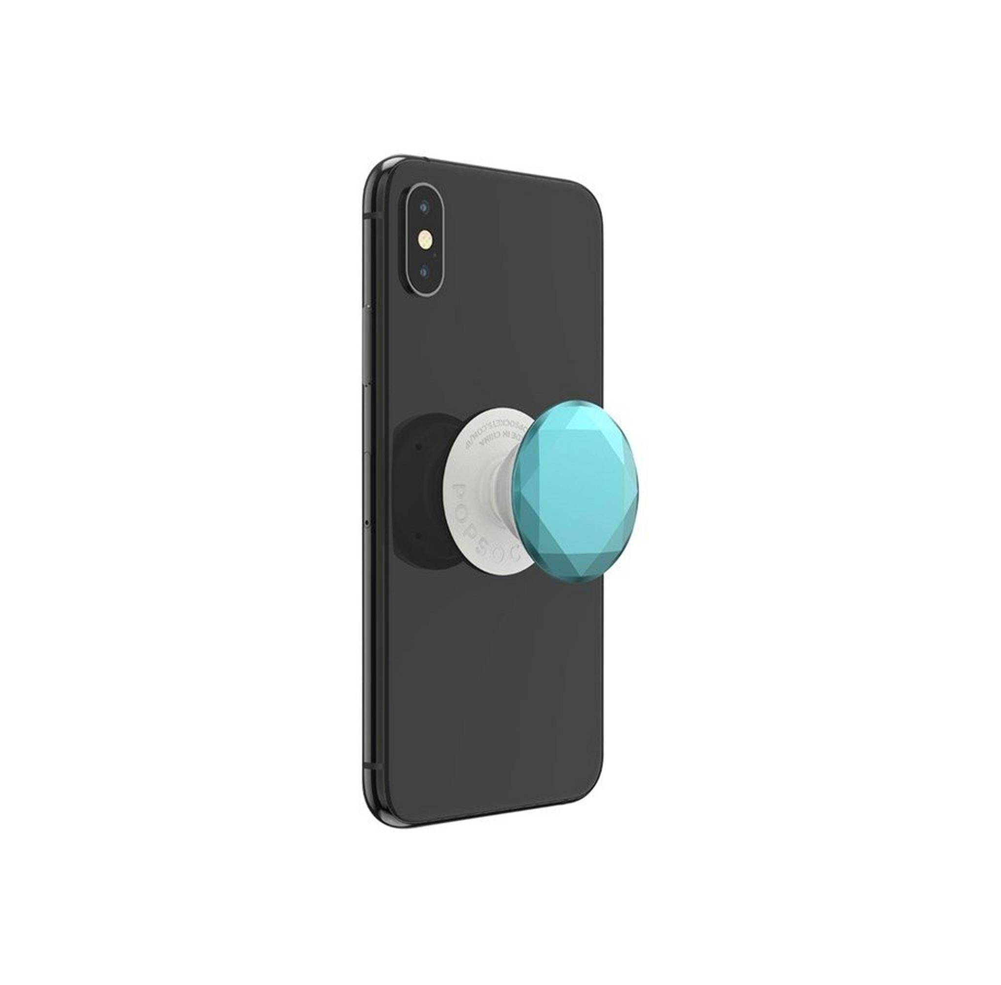 PopSockets Phone Stand and Grip (802434) – Metallic Diamond Aquarius Blue