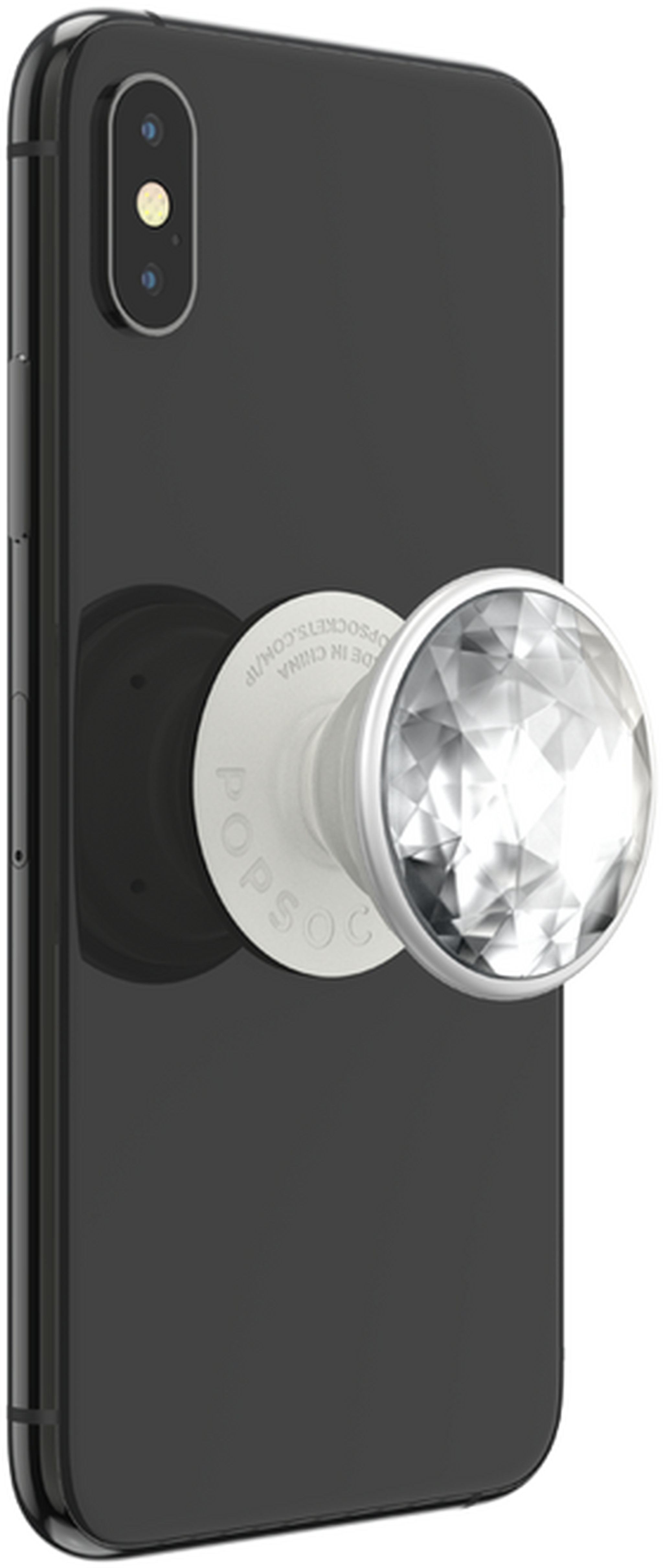 PopSockets Phone Stand and Grip (800925) – Disco Crystal Silver