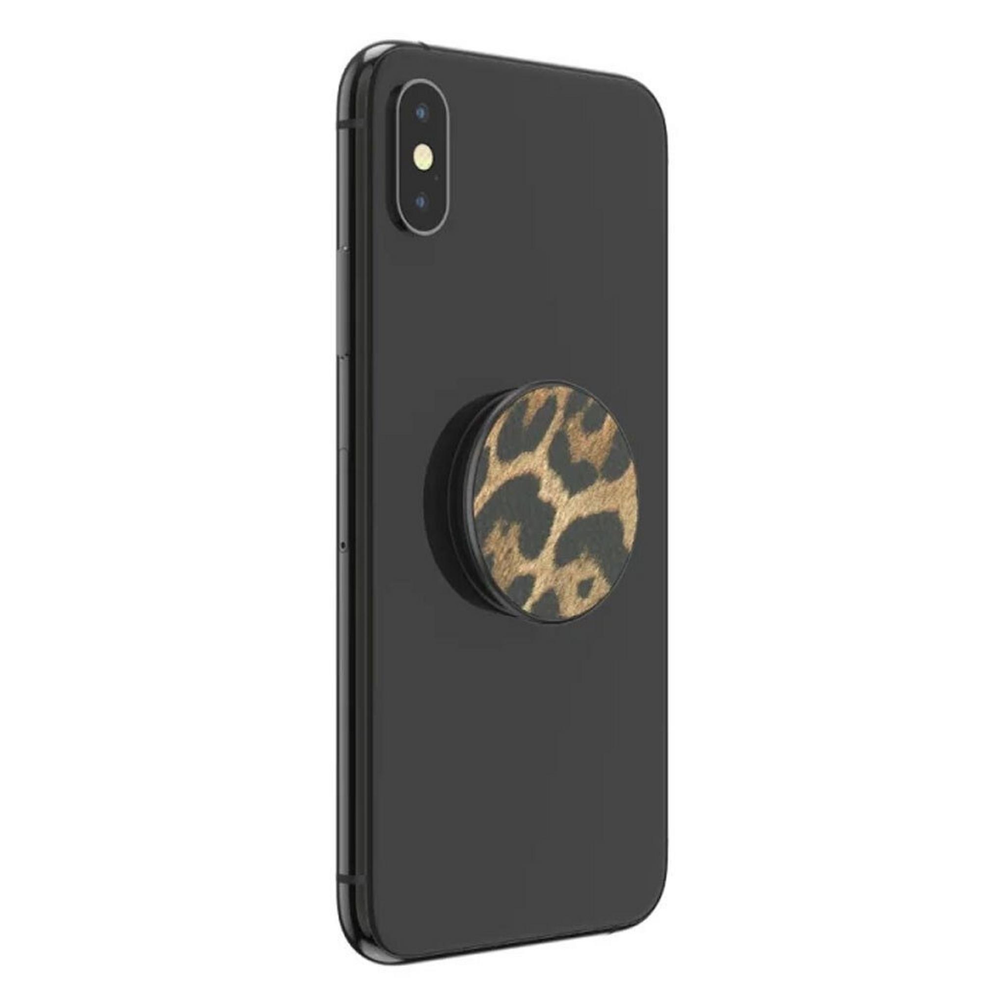 PopSockets Phone Stand and Grip (802442) – Vegan Leather Leopard