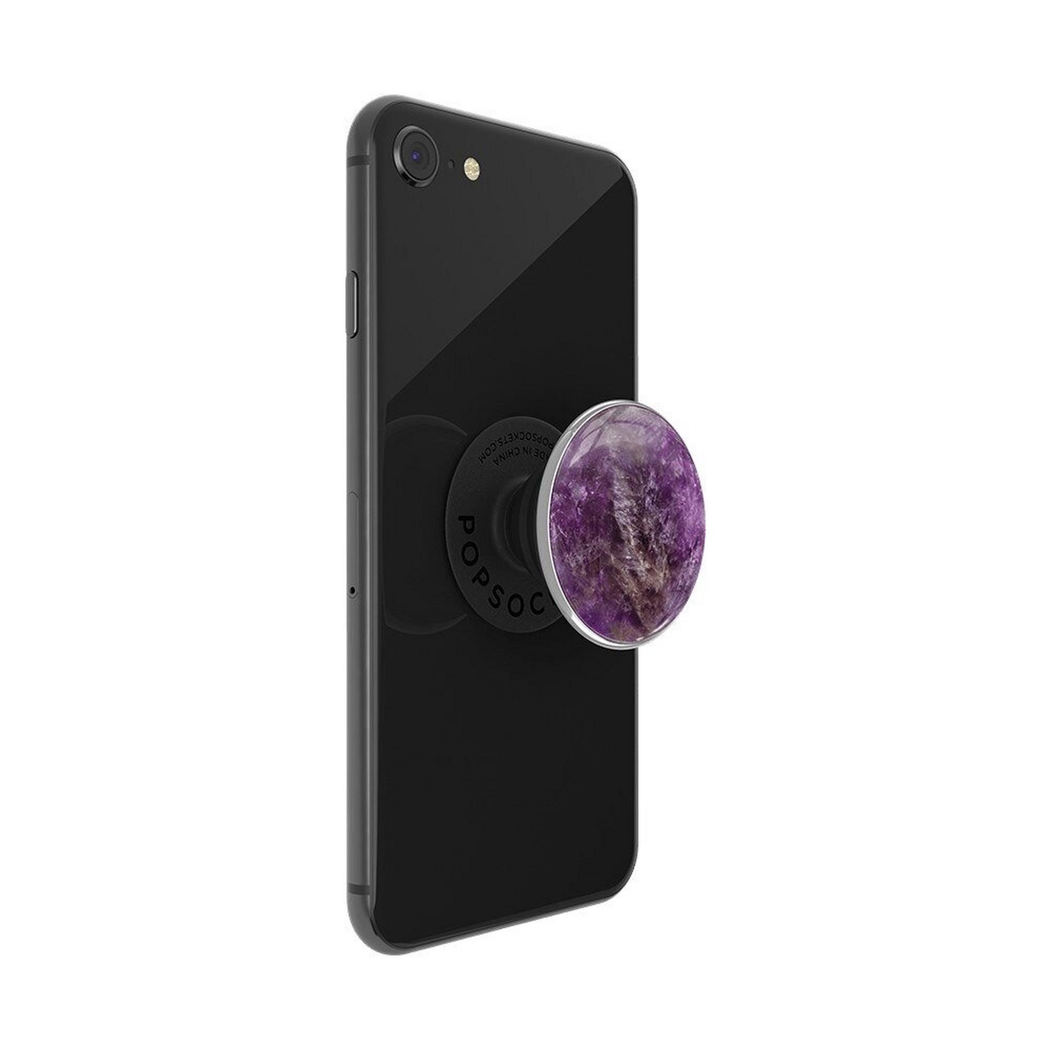 PopSockets Phone Stand and Grip (801579) – Gemstone Genuine Amethyst