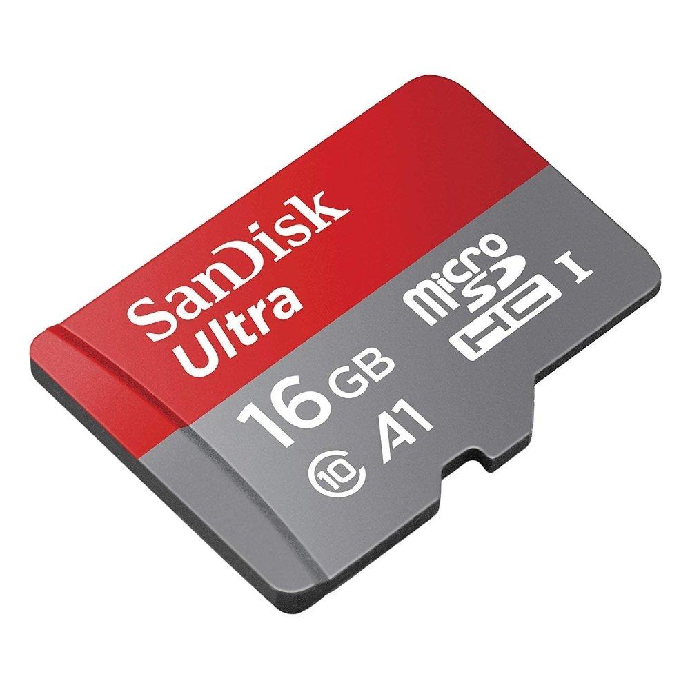 SanDisk 16GB Ultra MicroSDHC Memory Card (SDSQUAR-016G-GN6MN)