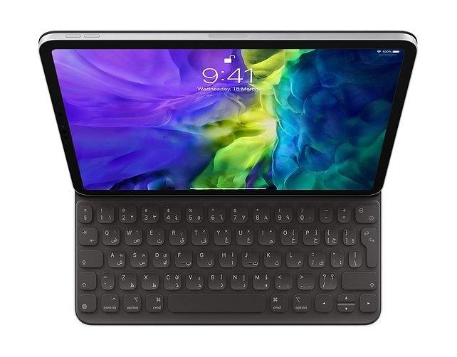 Buy Apple smart keyboard folio for ipad pro 2020 11 inch 2nd gen, mxnk2ab/a - black in Kuwait