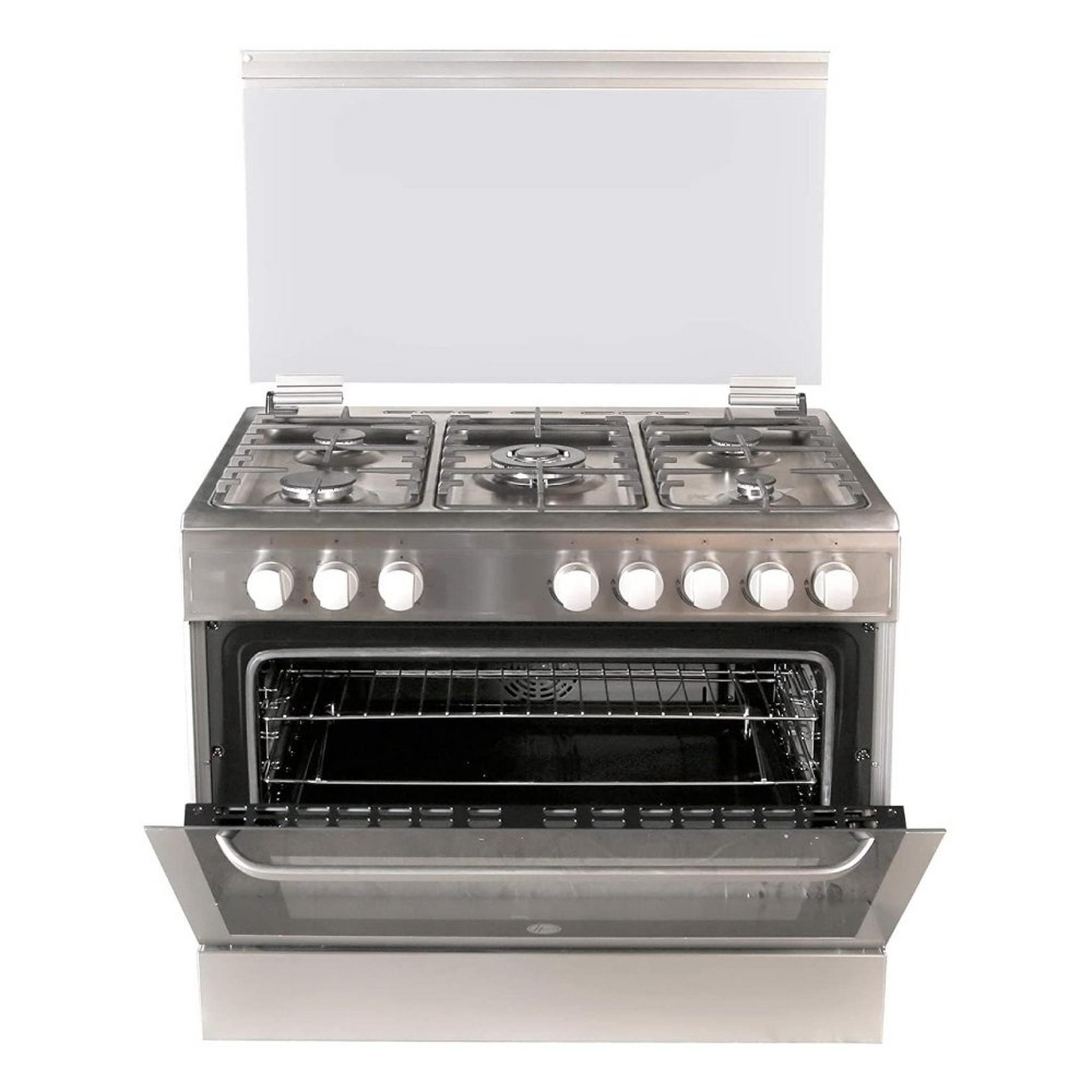 Hoover 90x60cm Gas Cooker - Stainless Steel (FGC9060-3D)