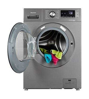 غسالة الملابس هايسينس تحميل أمامي بسعة 9 كيلو جرام - (WFKV9014T)