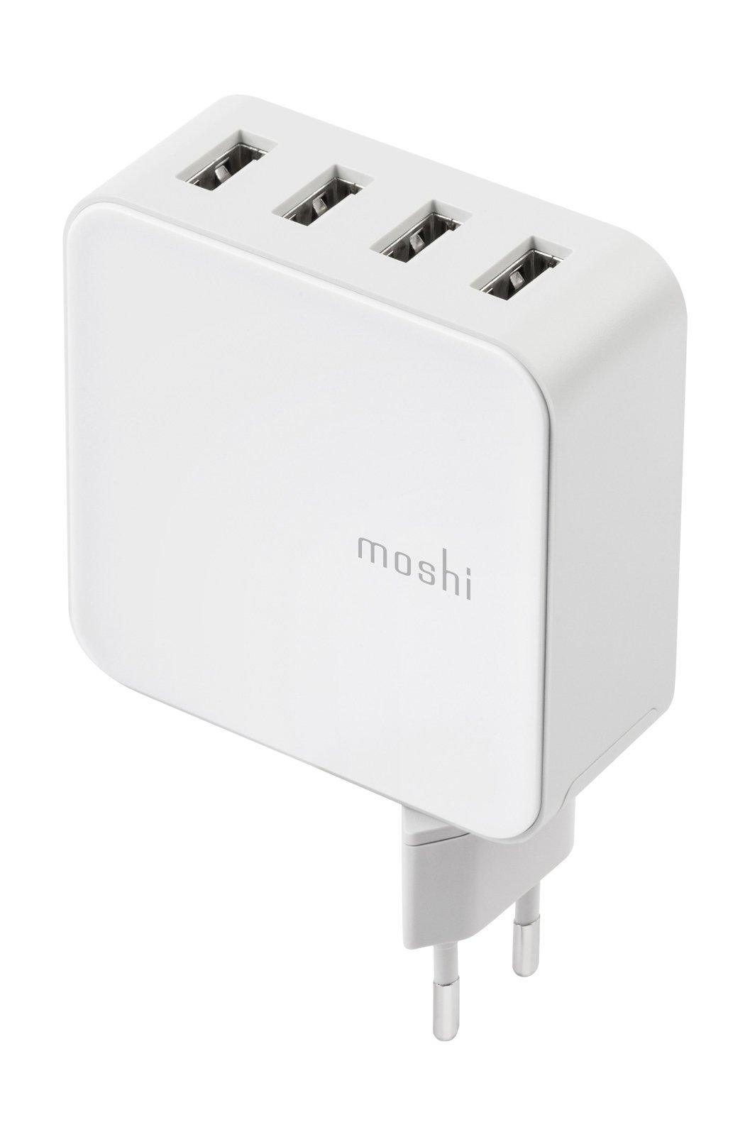 Buy Moshi progeo 35 w 4-port usb wall charger eu version - white in Kuwait