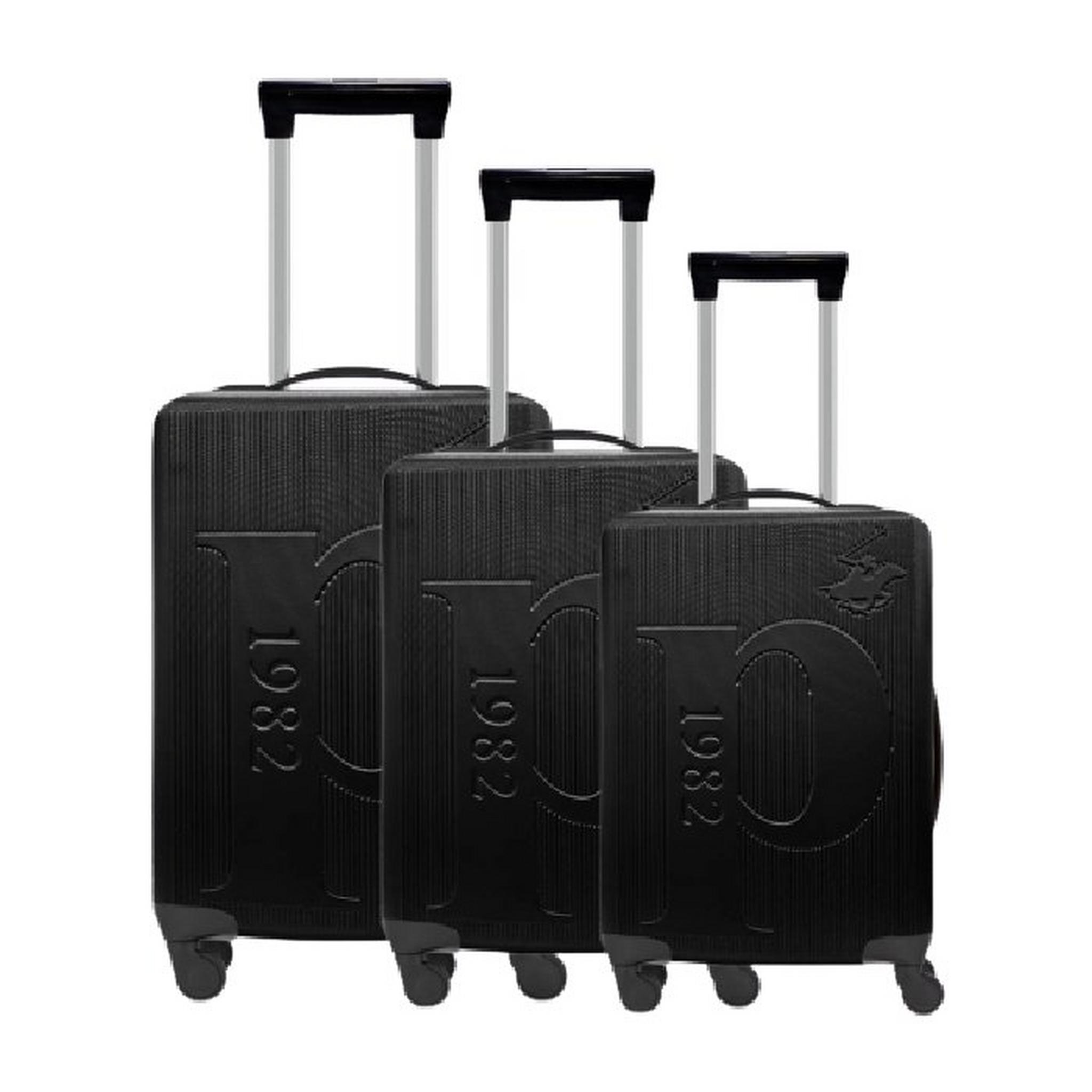 U.S Polo Luggage Set of 3 75.5X48X30 CM - Black