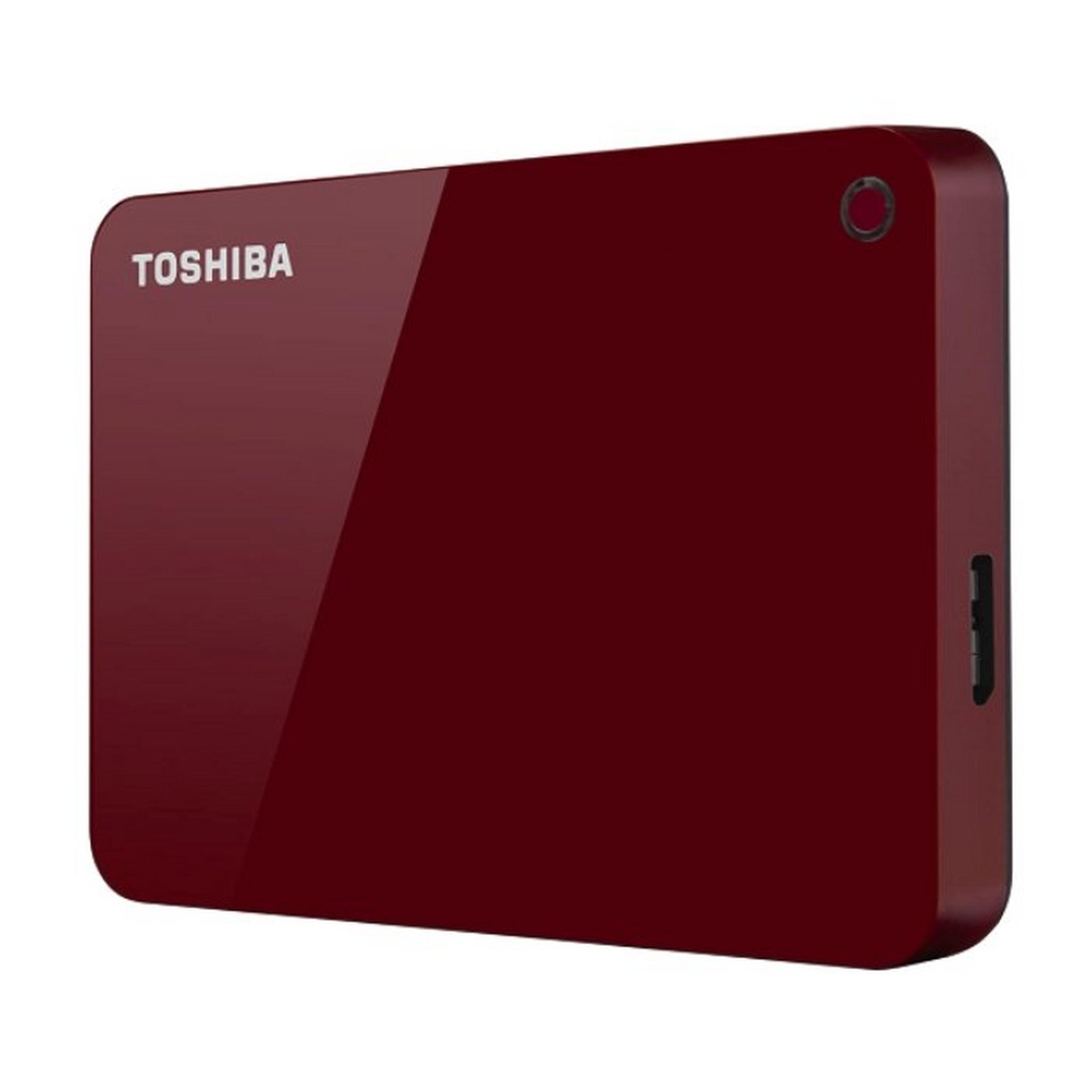 Toshiba Canvio Advance 2TB External Hard Drive - Red