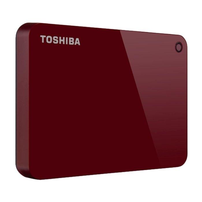 Toshiba Canvio Advance 2TB External Hard Drive, HDTC920ER3AA - Red