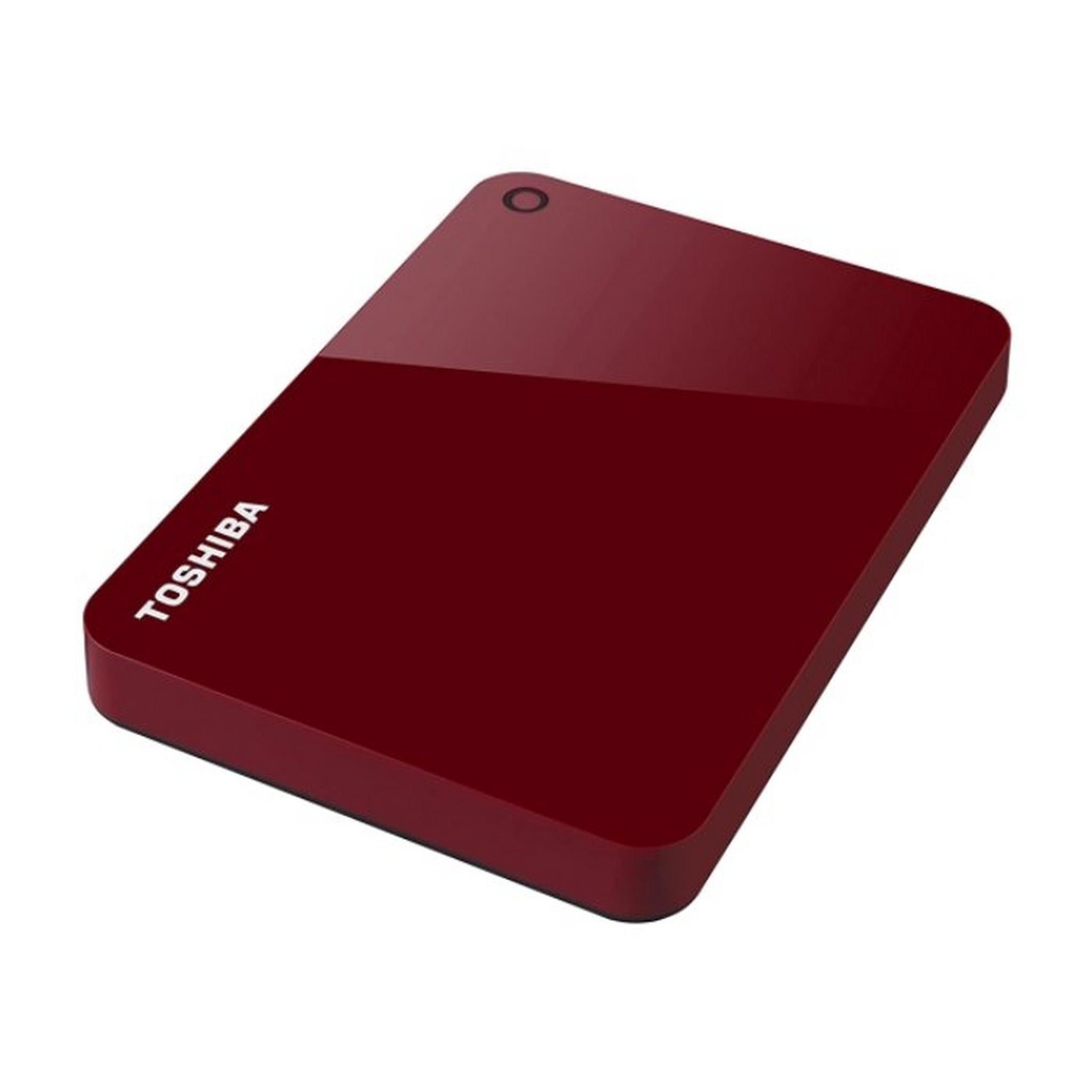 Toshiba Canvio Advance 2TB External Hard Drive - Red