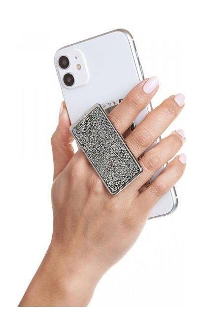 حامل يدوي للهاتف الذكي كريستال من هاندل ستيك – فضي