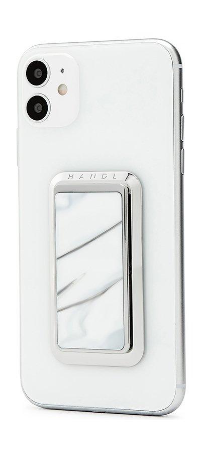 HANDLstick Marble Smartphone Holder - Silver/Marble