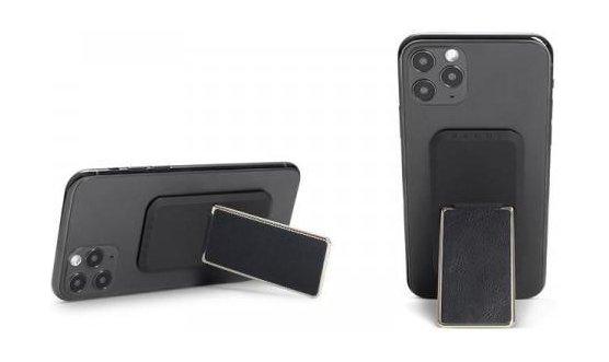 حامل يدوي بالجلد للهاتف الذكي من هاندل ستيك – أسود\ذهبي