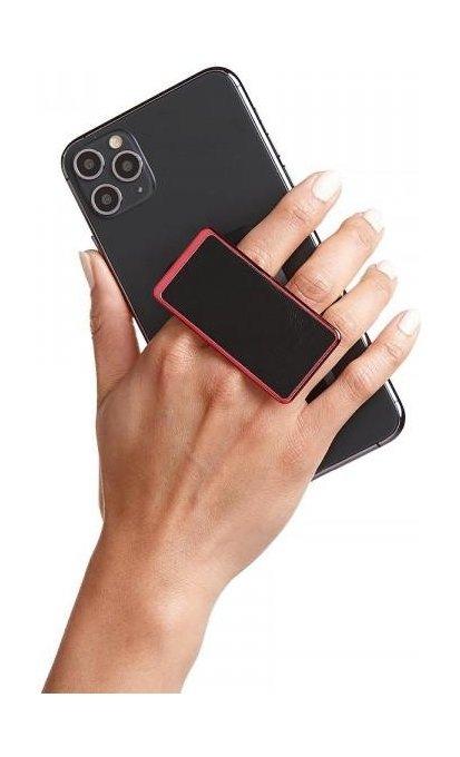 حامل يدوي بالجلد للهاتف الذكي من هاندل ستيك – أسود\أحمر