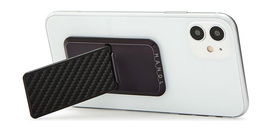 HANDLstick Carbon Fiber Smartphone Holder - Black