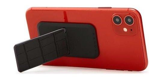 حامل يدوي للهاتف الذكي من هاندل ستيك على شكل جلد الحيوان- التمساح الأسود