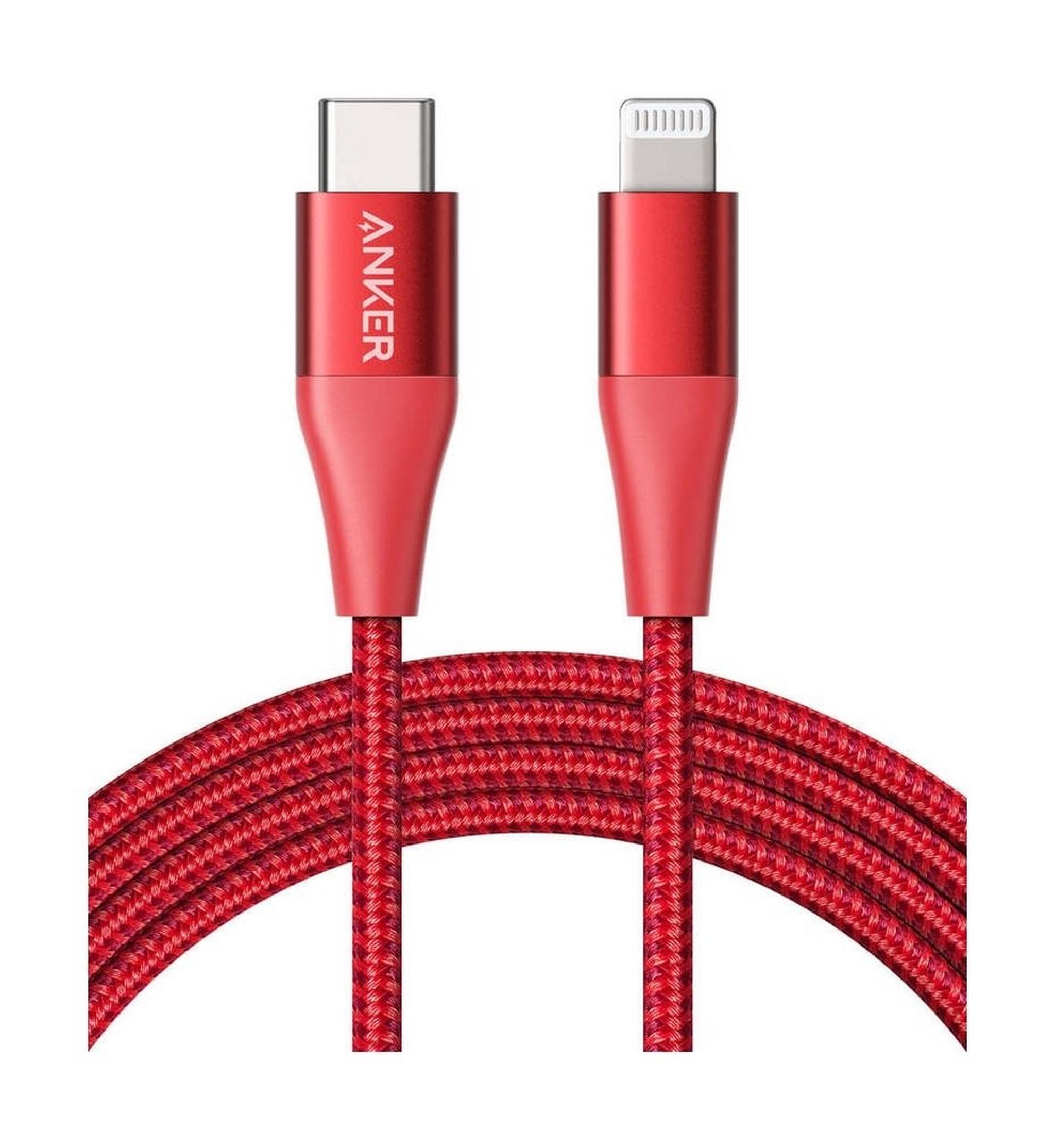 Anker PowerLine+ II 1.8m USB-C to Lightning Cable - Red