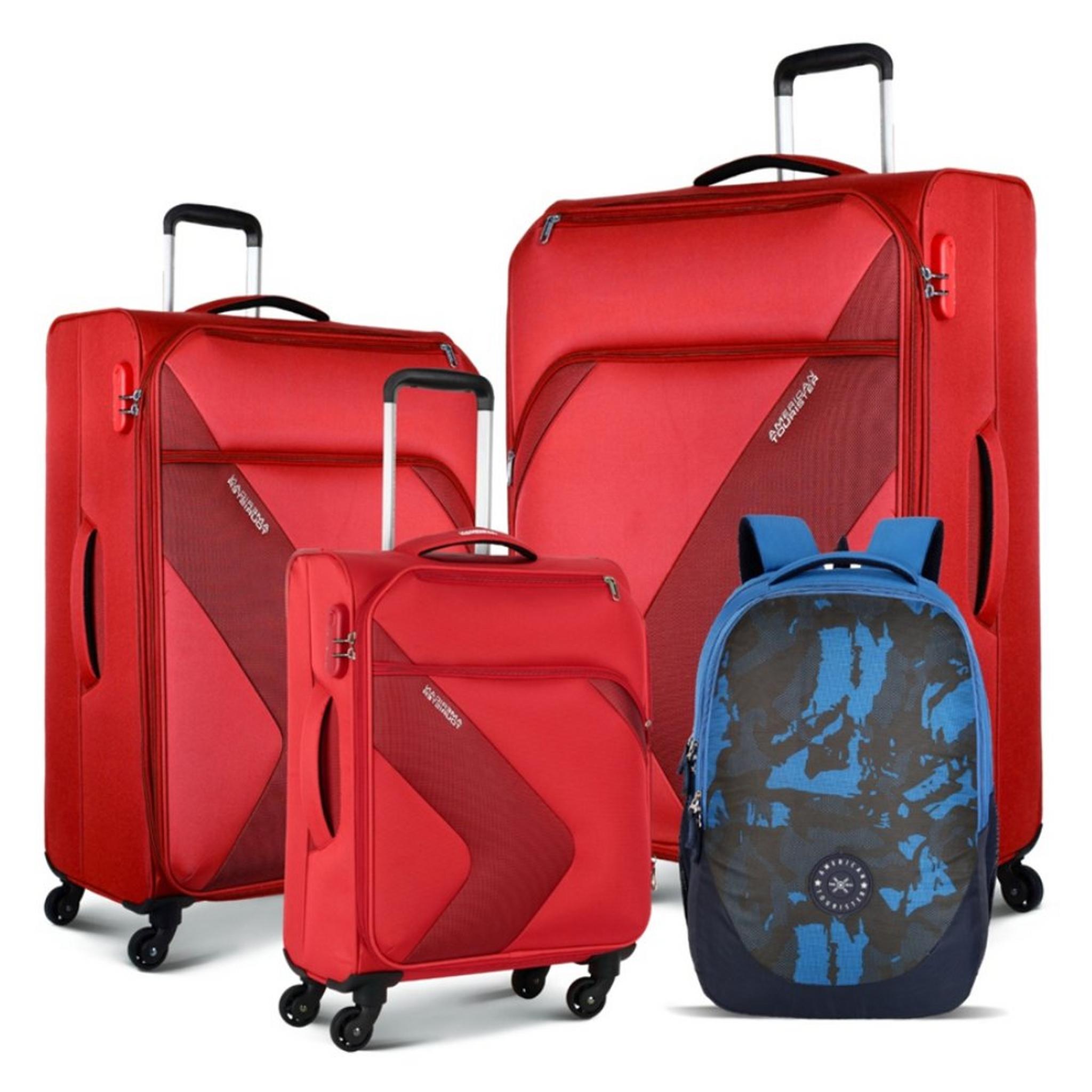American Tourister Stanfordd Luggage Set + Backpack - Red