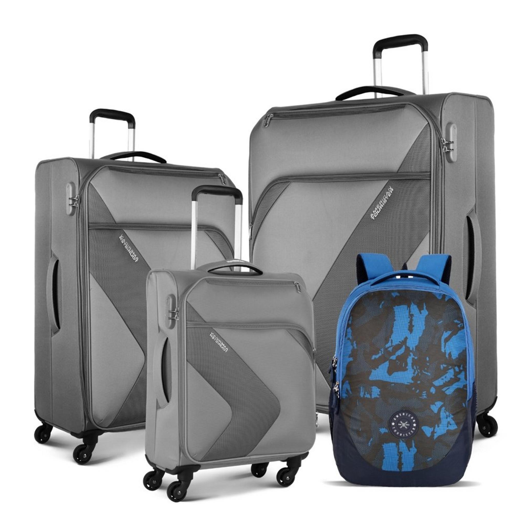 American Tourister Stanfordd Luggage Set + Backpack - Grey