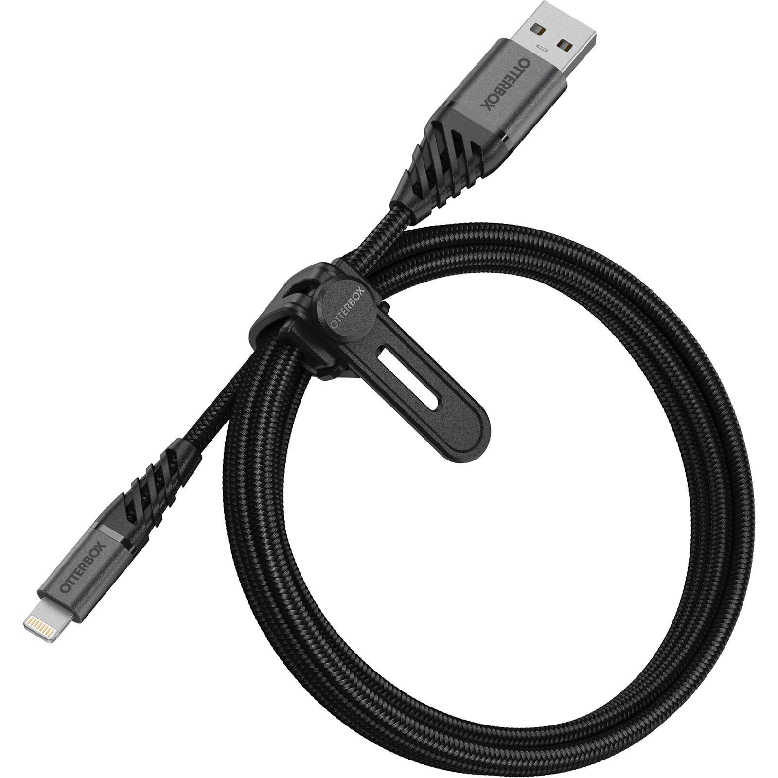 Buy Otterbox premium usb-a lightning cable 2-meter (78-52644) - black in Kuwait