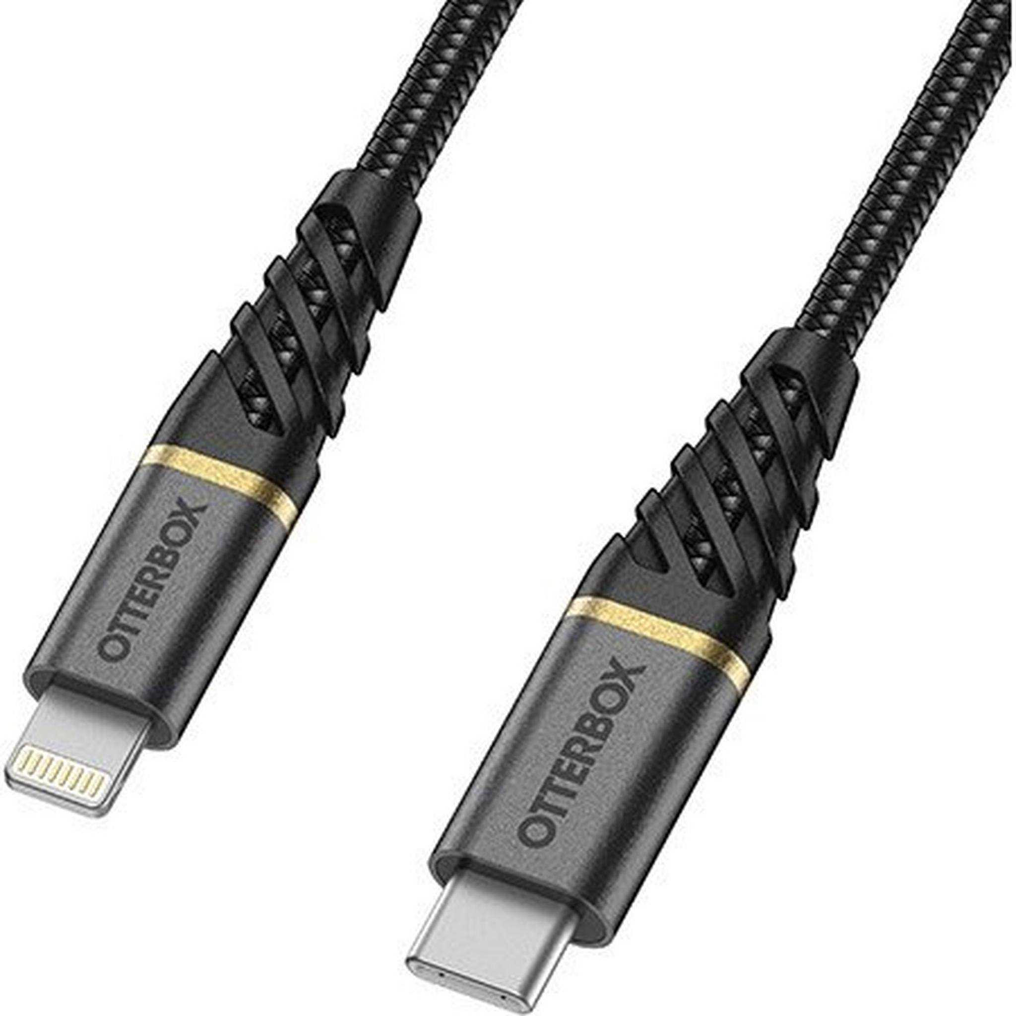 OtterBox Premium USB-C Lightning Cable 2-Meters (78-52655) - Black