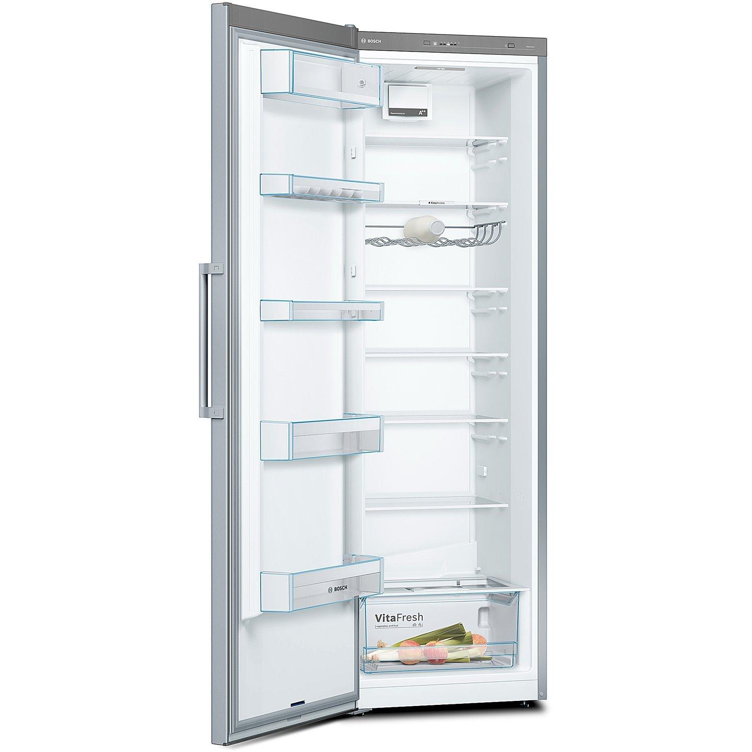 BOSCH Single Door Refrigerator, 12CFT, 348-Liters, KSV36VL3PG - Silver