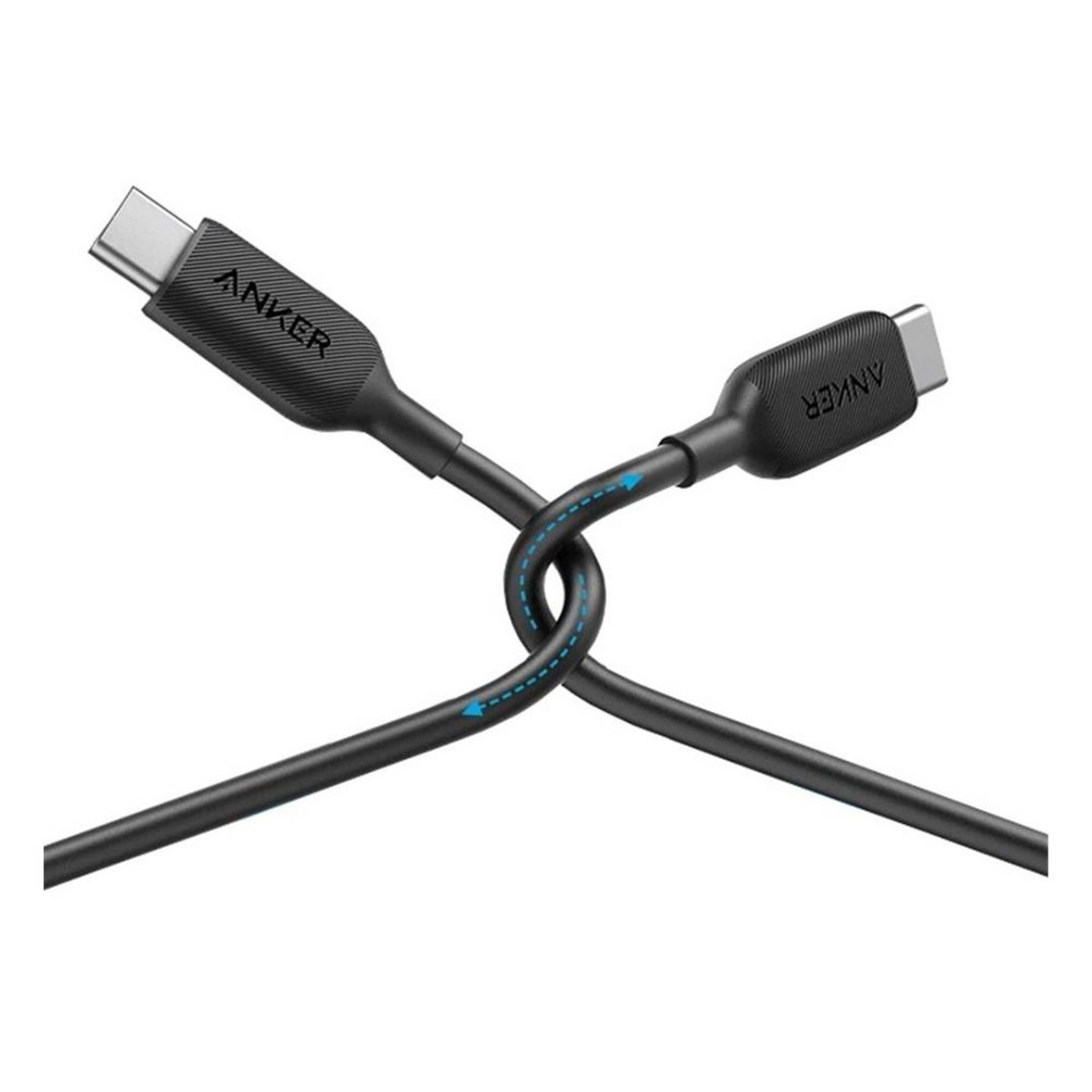 كابل أنكر باور لاين بلس III كابل USB-C إلى USB-C بطول (6 قدم) - أسود