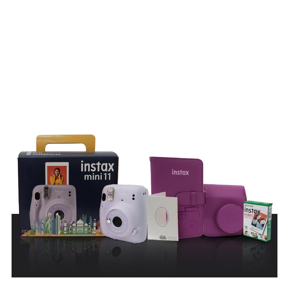 Fujifilm Instax Mini 11 Instant Film Camera with Accessories Bundle - Purple
