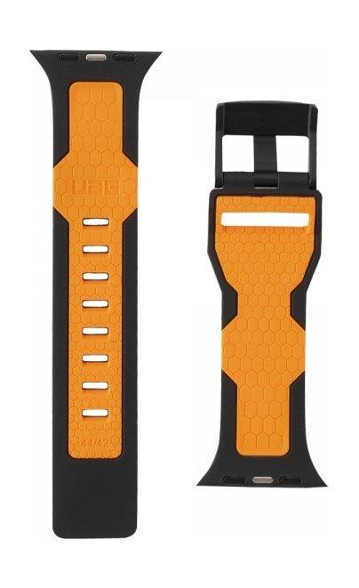 حزام UAG سيفيليان لساعة أبل - 44 ملم - أسود / برتقالي