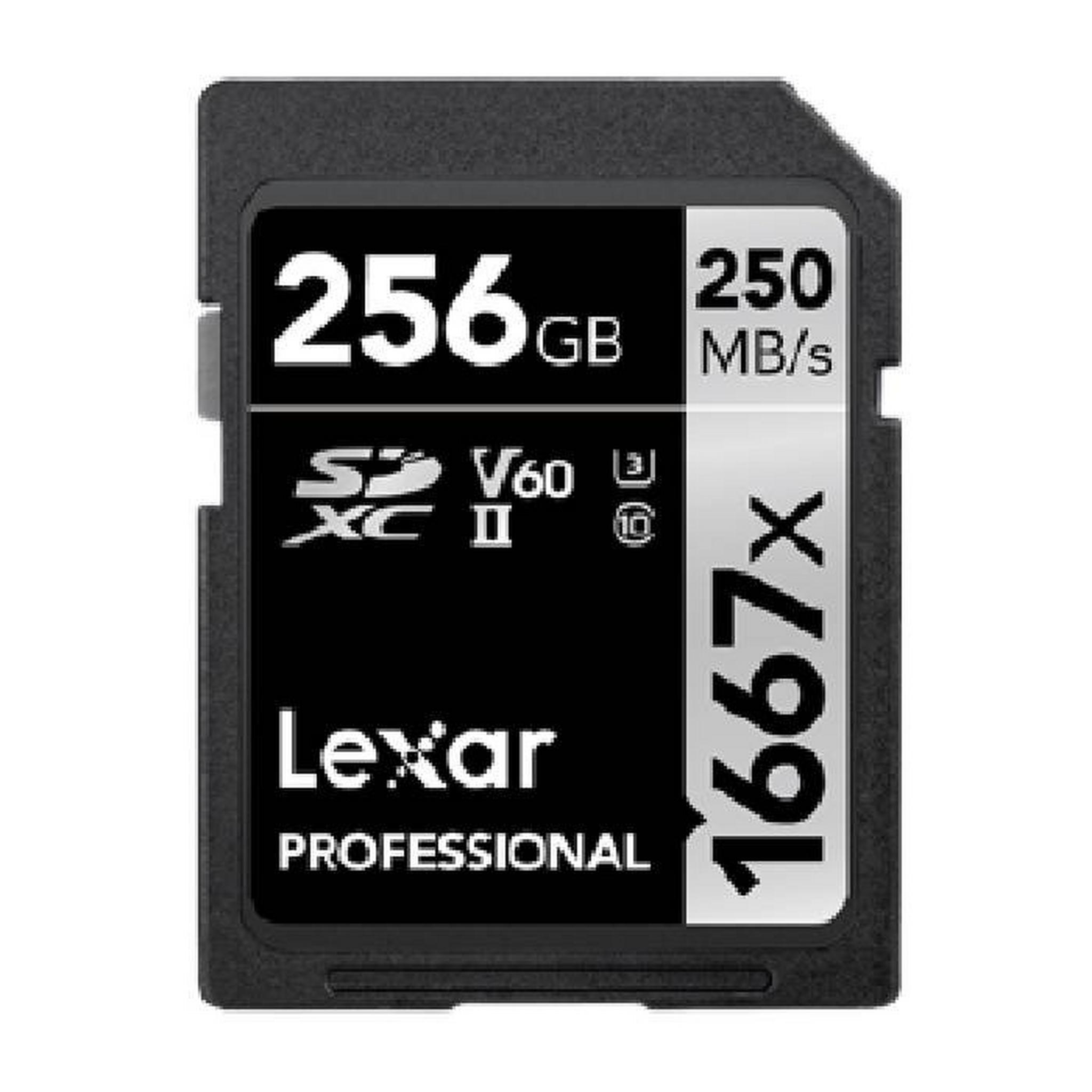 Lexar Professional 1667x SDXC UHS-II 256GB Memory Card (LSD256CB1667)