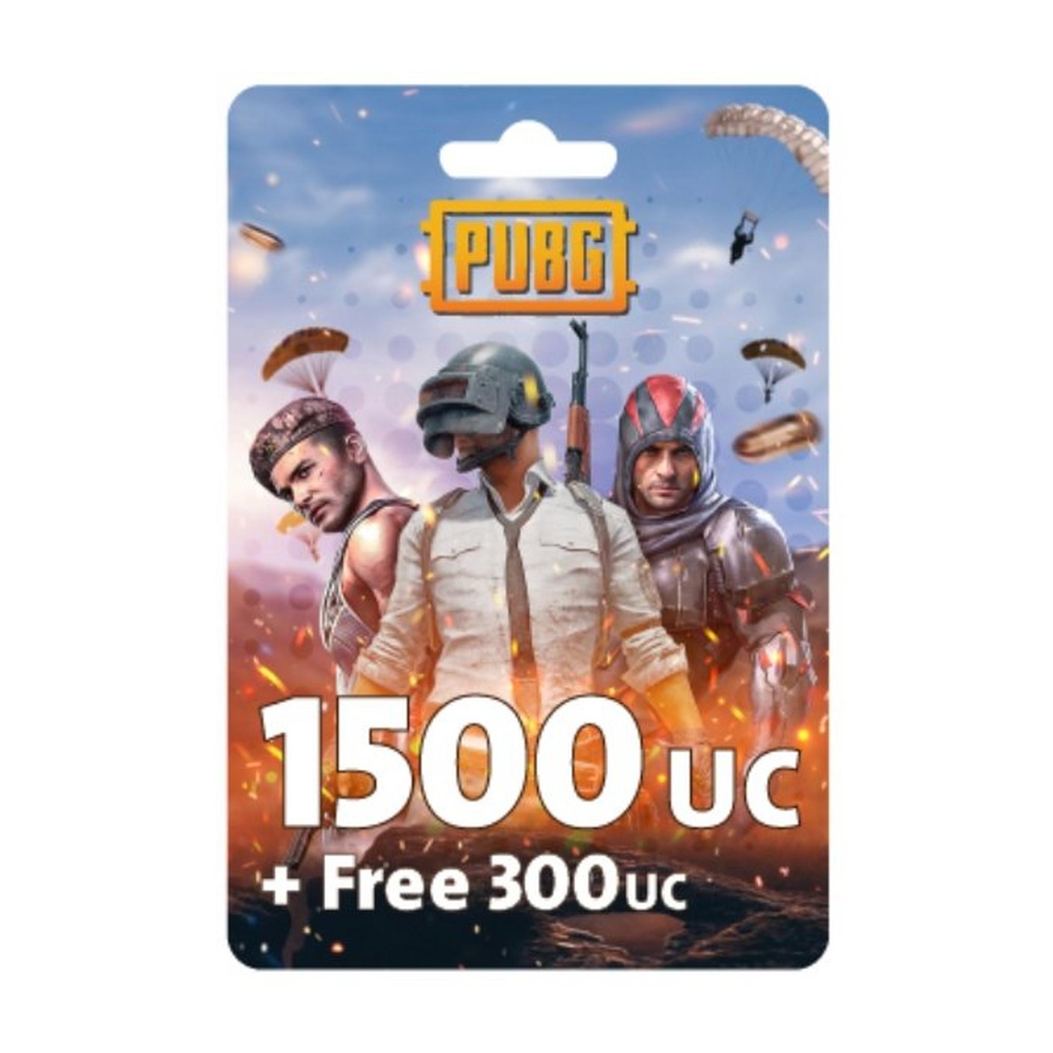 PUBG Game Point - (1500 + Free 300 UC) - $24.99