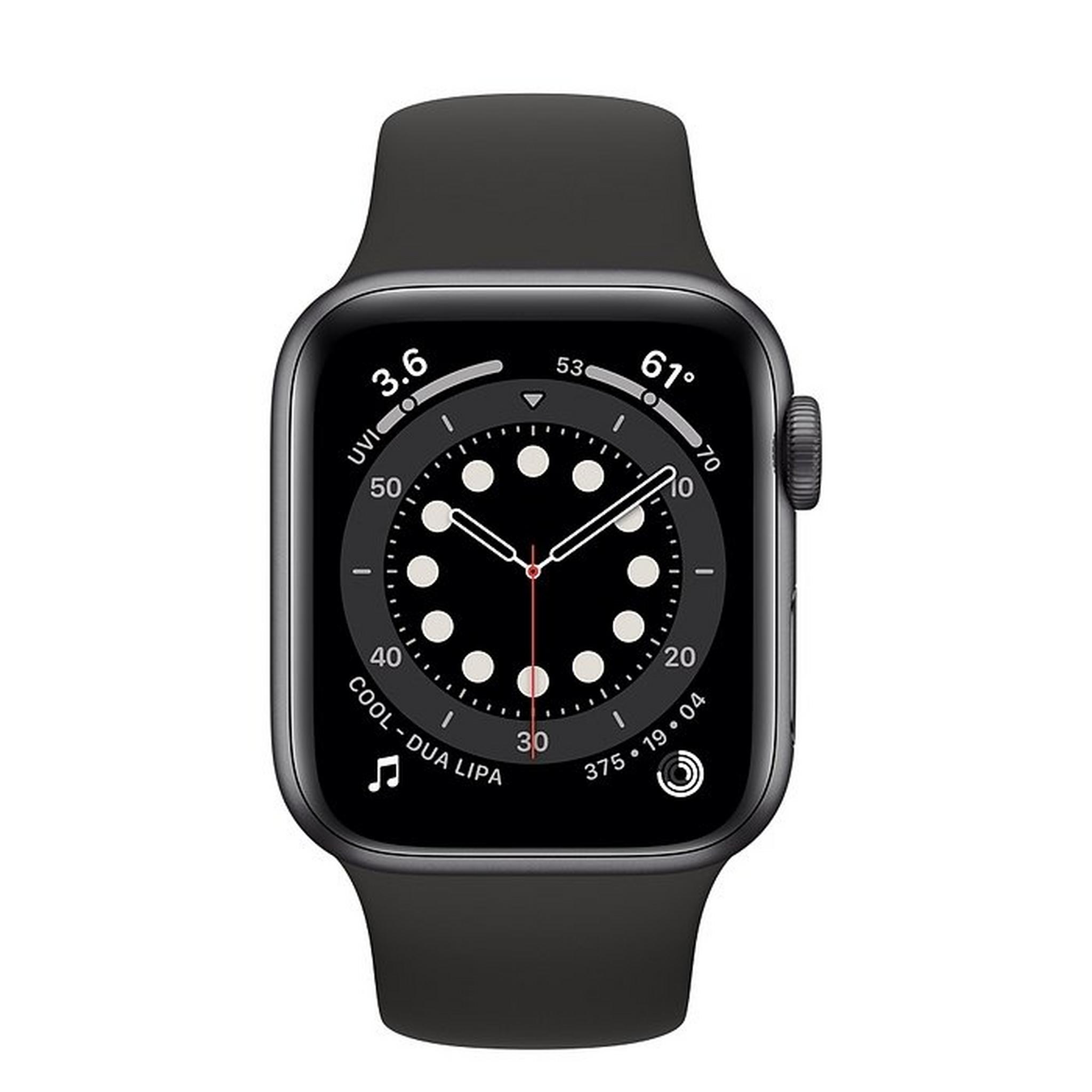 Apple Watch Series 6 GPS 44mm Aluminum Case Smart Watch - Grey / Black