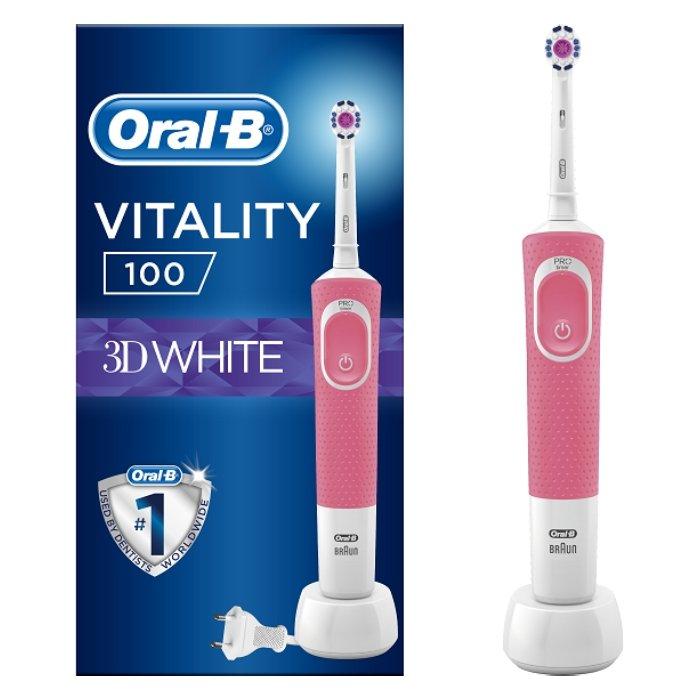 Oral-B 3DWhite Electric Toothbrush, D100.413.1 - Pink