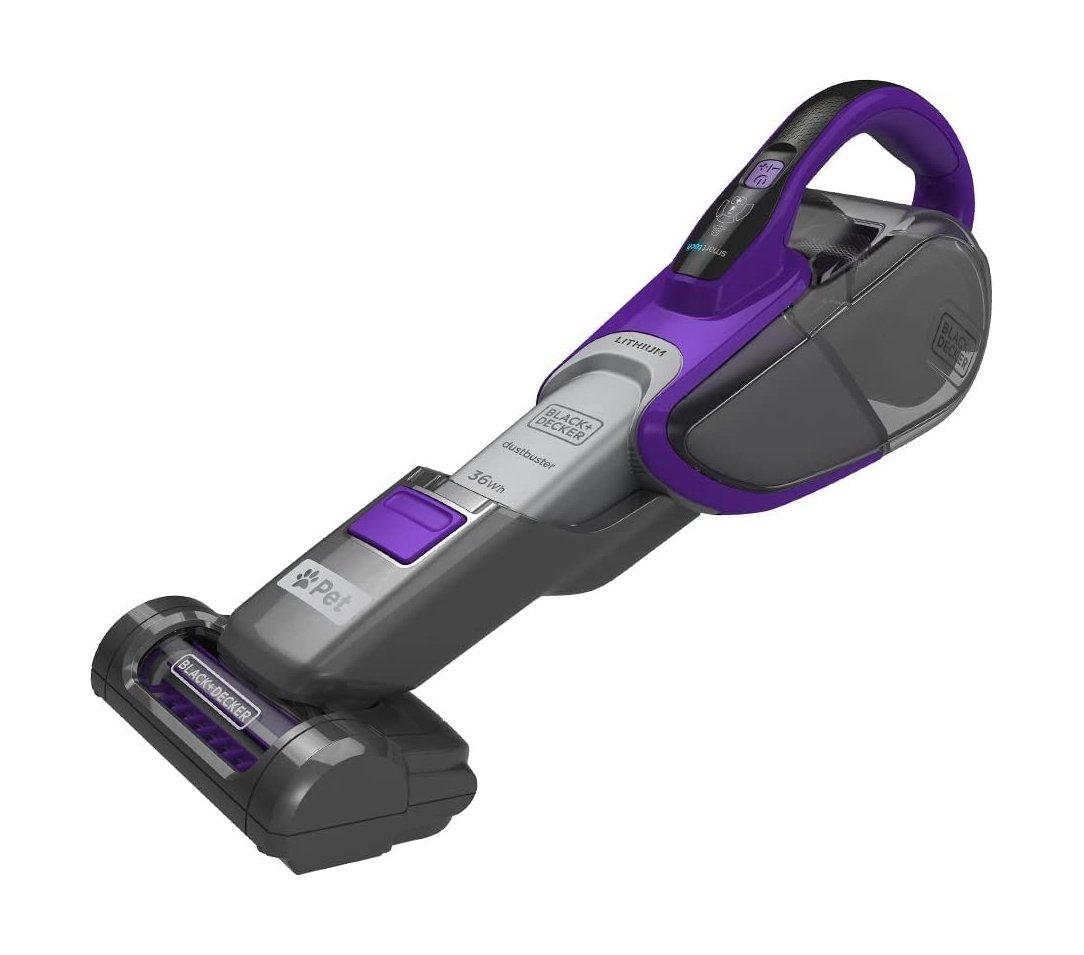 مكنسة كهربائية 2 في 1 ليثيوم أيون سمارت تيك ستيك من  بلاك + ديكر، قدرة 36 واط، سعة 0.5 لتر، SVJ520BFSP-GB - رمادي/بنفسجي
