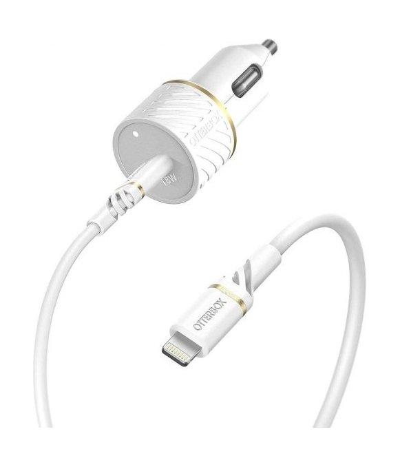 OtterBox Car Charger Bundle USB C 18W USB PD + USB C-Lightning Cable 1M